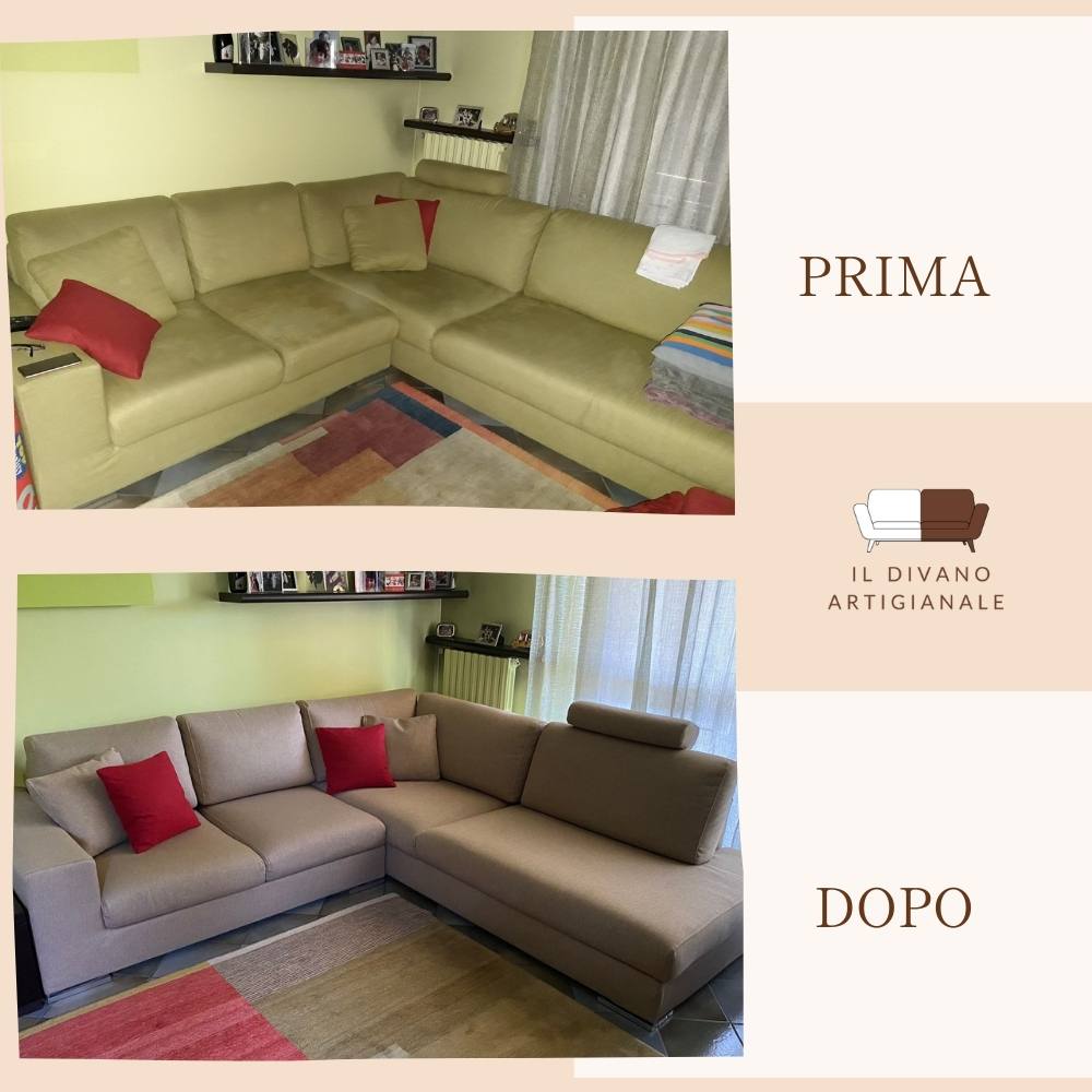 Rifacimento divani milano - foto di un rifacimento divano prima e dopo